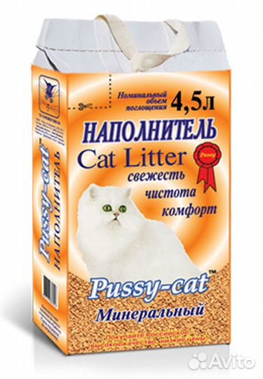 Pussy-Cat минеральный наполнитель 3 кг