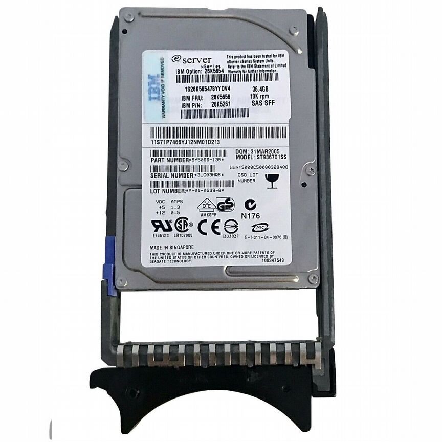 [26K5656] Жесткий Диск Ibm 36.4gb Sas 2.5 26k5656