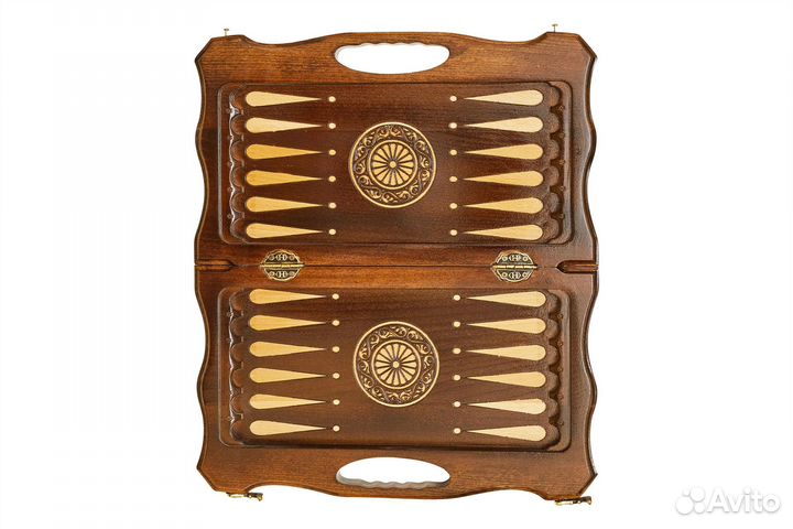 Шахматы и нарды резные Валенсия 40 х 46 см бук Армения 62531