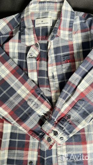2 Рубашки для мальчика 110 Tom tailor в клетку