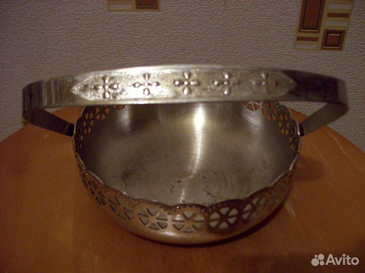 Конфетница никелированная