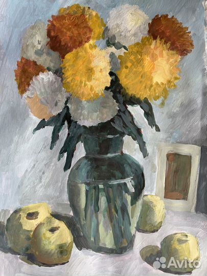 Картина «Натюрморт с хризантемами»