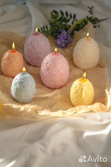 Соевые свечи декоративные пасхальные яйца