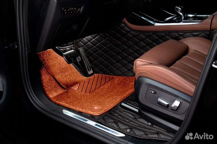 3D Коврики BMW 5 серии Экокожа Салон Багажник