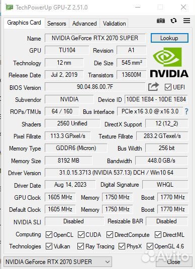 Rtx 2070 super