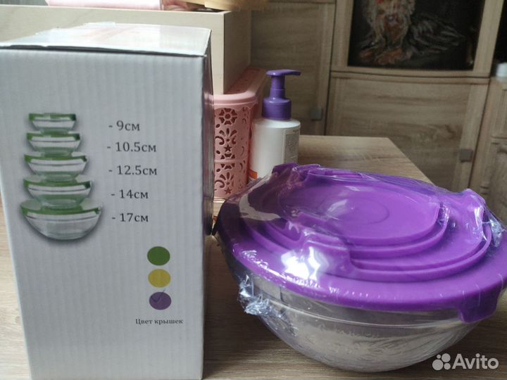 Набор стеклянных салатников