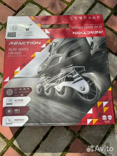 Ролики детские раздвижные reaction rainbow