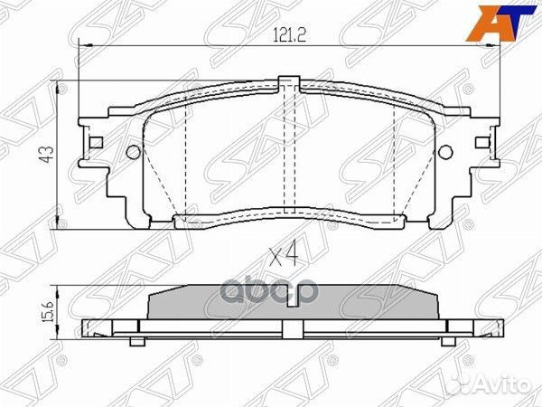 Колодки тормозные зад lexus NX200/NX200T/300H 1
