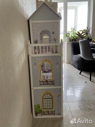 Кукольный домик для барби с мебелью