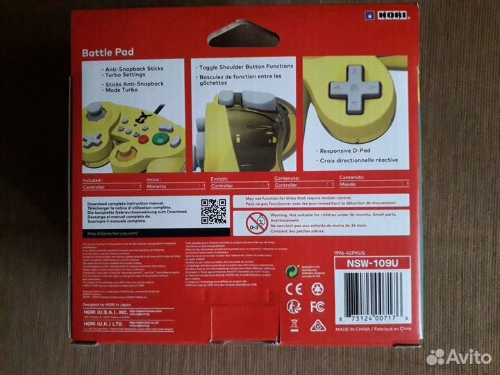 Геймпад Проводной Hori Battle Pad Pikachu (hori)