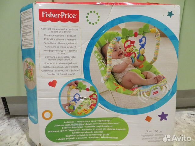 Шезлонг fisher price обезьянка