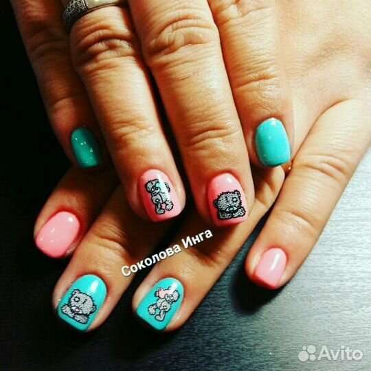 Наращивание ногтей, покрытие шиллак на дому