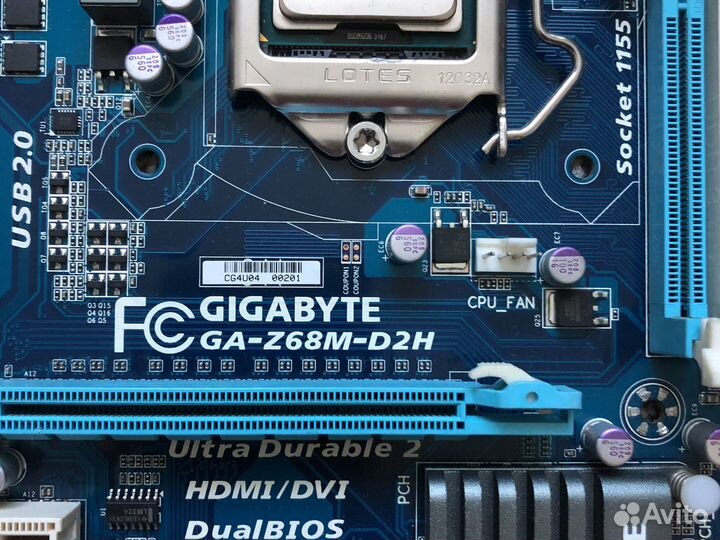 Мат. Плата socket 1155 gigabyte ga-z68m d2h