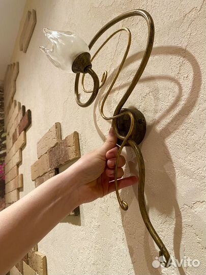 Люстра и 2 бра. Комплект. Бронза