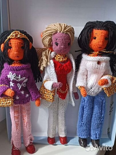 Куклы вязанные ручная работа