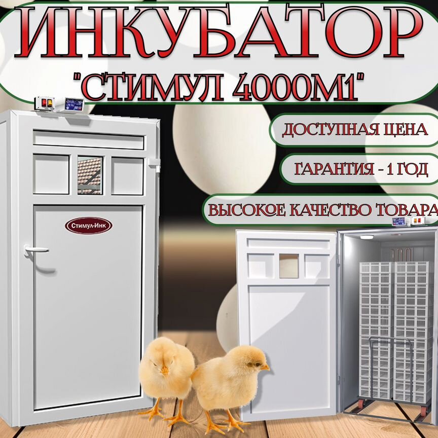 Инкубатор автоматический для яиц стимул-4000М1П