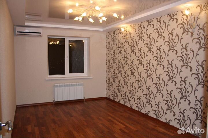 Поклейка обоев,шпаклевка стен.Ремонт квартир