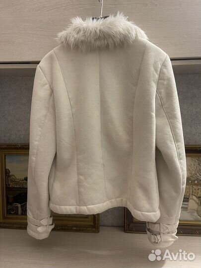 Дубленка женская экозмаша р.44