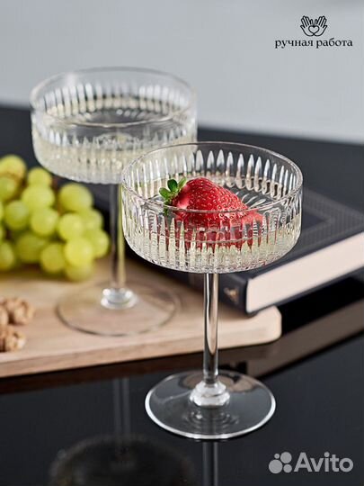 Бокалы для шампанского хрустальные