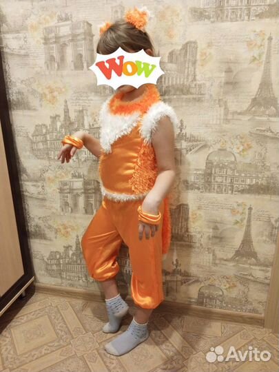 Новогодний костюм лисички для девочки 6-7 лет