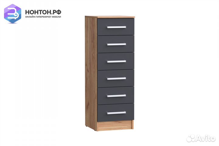 Комод Мартина 400 графит / дуб крафт
