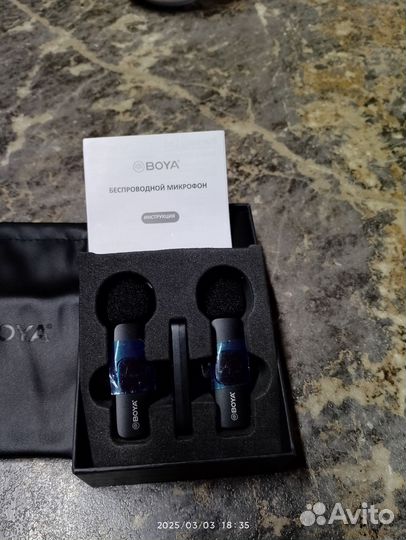 Микрофон беспроводной петличный 2 шт. для android