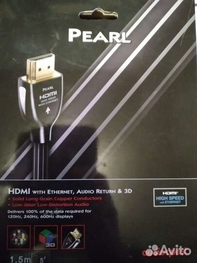 Кабель hdmi 1,5m Audioquest Pearl high speed