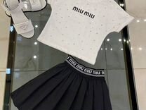 Футболка с юбкой Miu miu для девочек