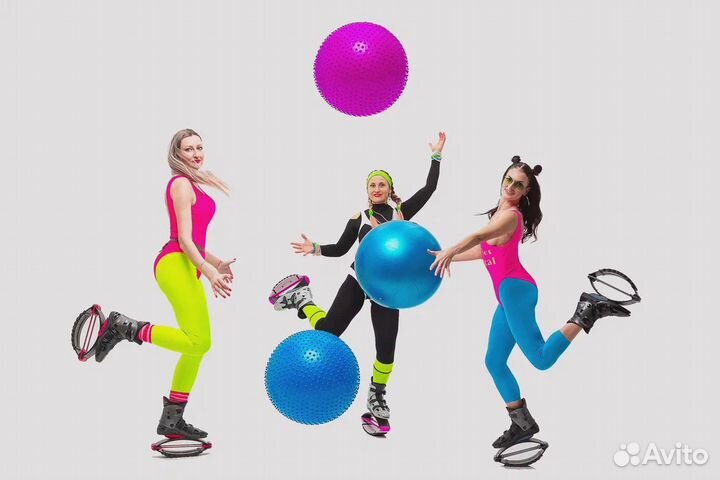 Набор детей и взрослых kangoo jumps, батуты, степ