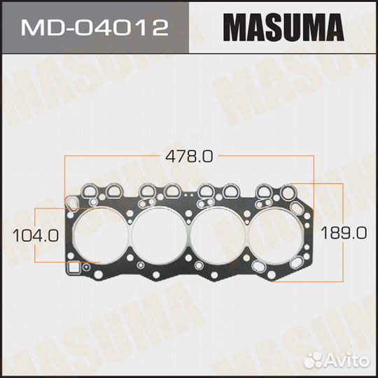 Прокладка гбц Mazda SL (графит-эластомер) H1,60 Ma