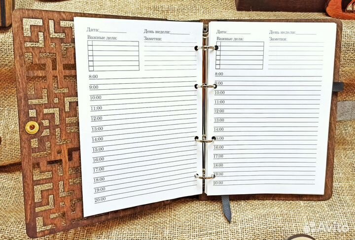 Деревянный блокнот/ ежедневник/ планер 