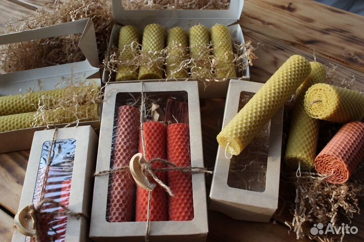 Свечи / Подарочные наборы / Свечи из вощины