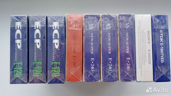 Кассеты vhs 9шт. Новые