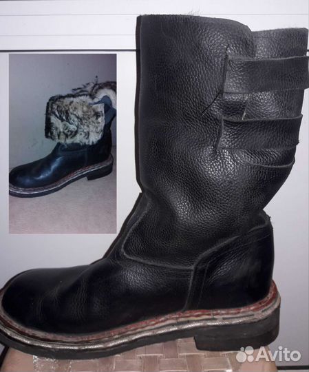 Сапоги мужские кожаные