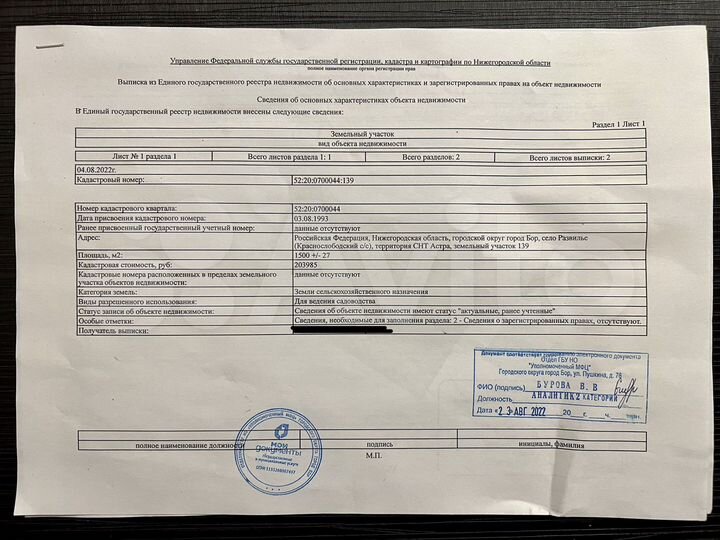 Участок 15 сот. (СНТ, ДНП)