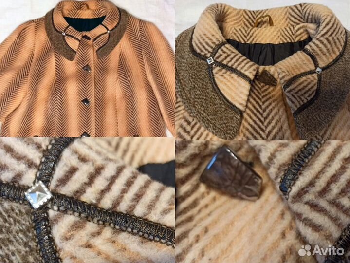 Женское пальто демисезонное,шерстяное (р60) +шарф