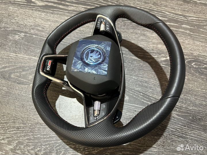 Спорт руль skoda 2021 MQB подогрев лепестки