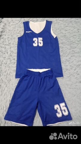 Баскетбольная форма двухсторонняя сине-белая