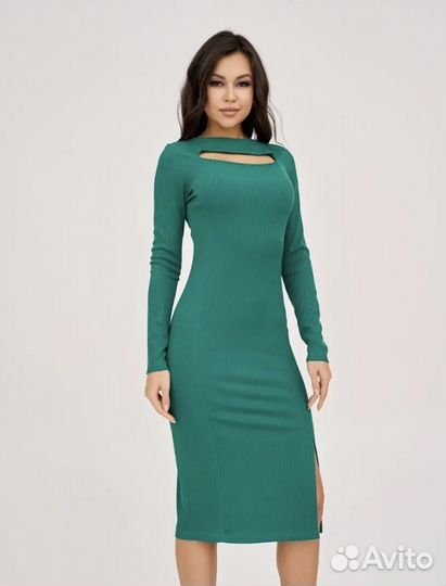 Платье вечернее женское футляр с разрезом