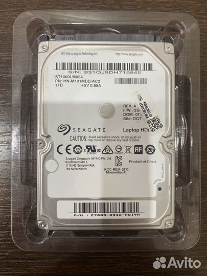 HDD Накопитель, для ноутбука 1тв