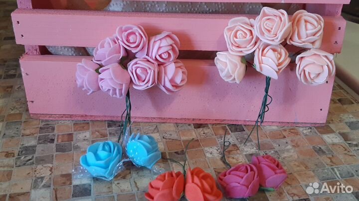 Розочки из фоамирана для творчества