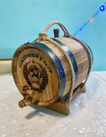 Дубовая бочка гравировка любая