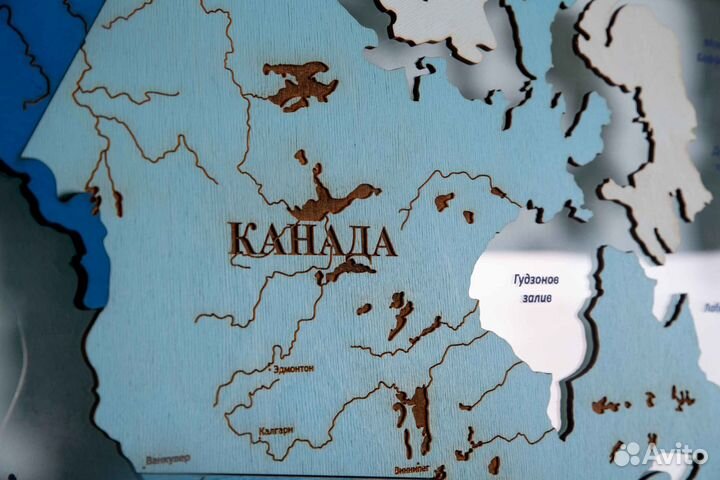 Деревянные карты мира