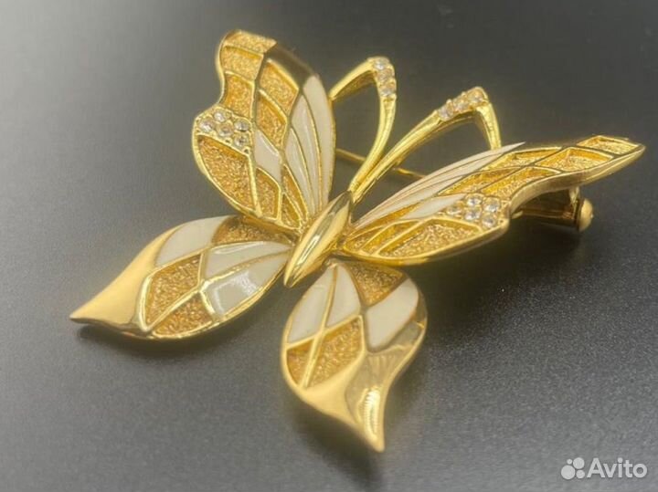 Брошь Balenciaga оригинал горячая эмаль позолота