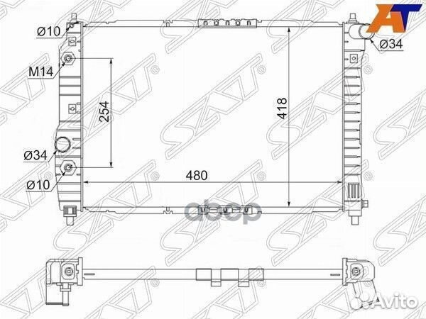 Радиатор Chevrolet Aveo 02-11 / Daewoo Kalos 02
