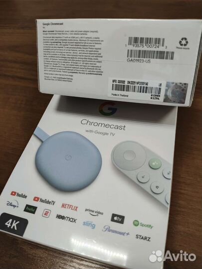 Chromecast with Google TV 4К (голубой)