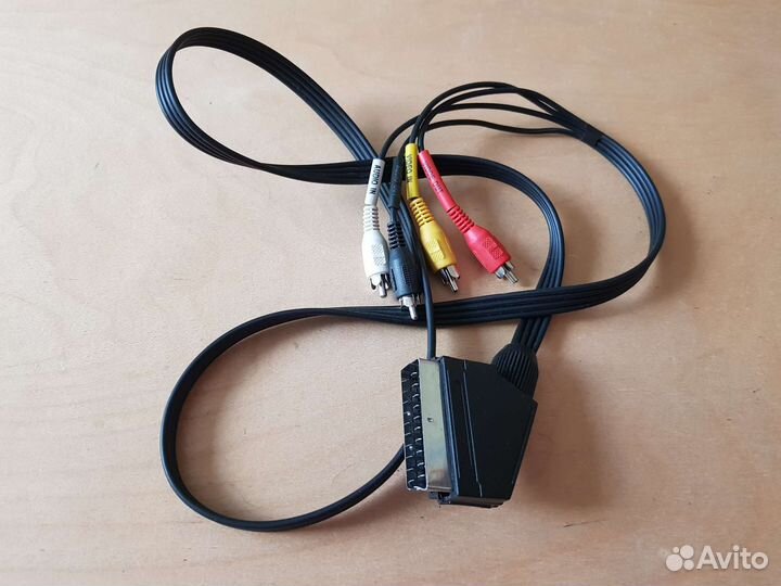 Аудио видео кабель scart - 4 RCA 1,2 метра
