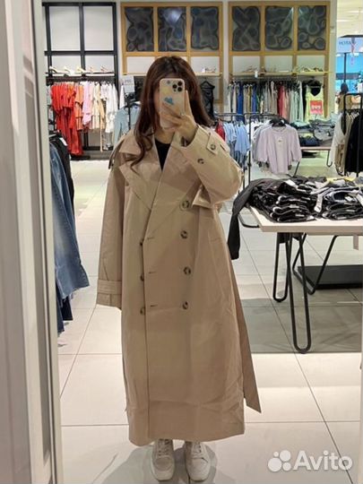Плащ тренч женский длинный