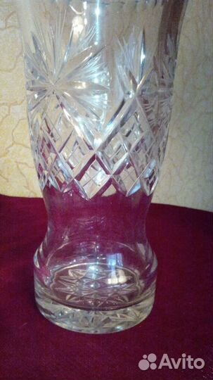 Ваза для цветов бу хрустальная