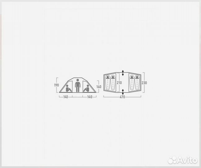 Палатка 4-местная Outventure Hudson 4